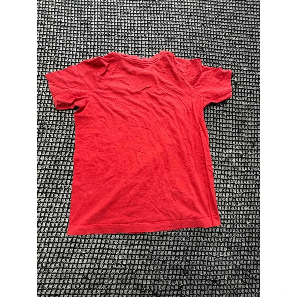 Nike T-Shirt Boys Medium Red Short Sleeve Futura Logo Crew Neck Tee